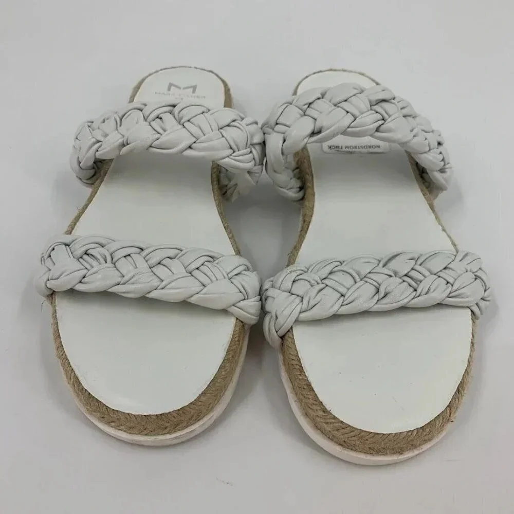 Marc Fisher Women's Jaime Braided Flat Espadrille Slip On Sandal Size‎ 7M NWOB